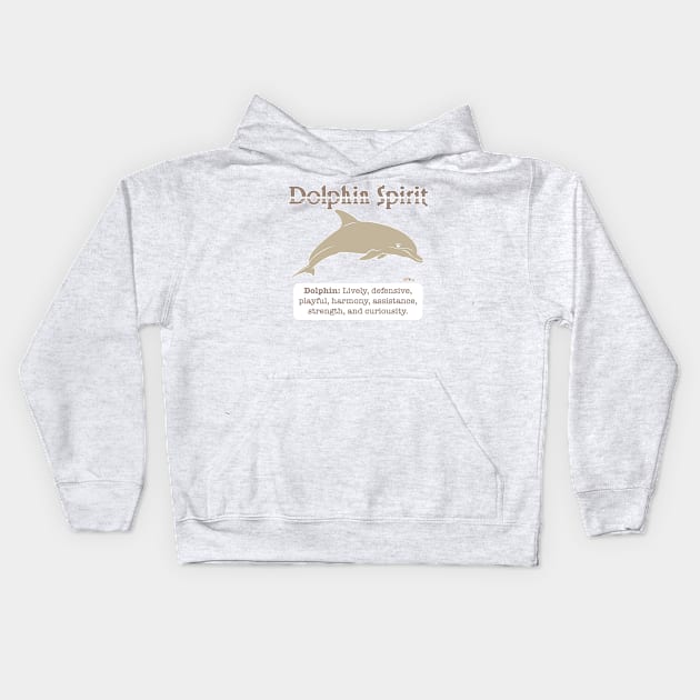 Spirit Animal-Dolphin Kids Hoodie by NN Tease